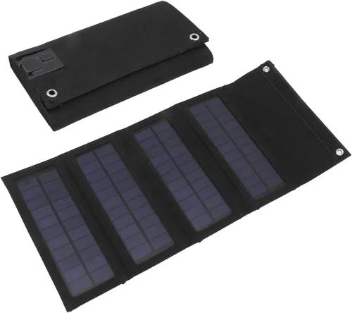 Vista 6 de Banco de energía solar, 40 W 4 pliegues panel solar bolsa de carga plegable cargador plegable para acampar al aire libre senderismo carga