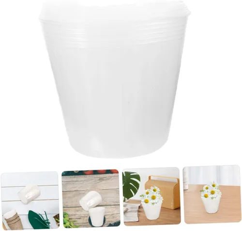 Vista 8 de BESPORTBLE 10 piezas de plástico transparente para macetas de interior y exterior, cestas de repuesto para plantas de jardín de 6.10 x 5.51 x 5.51