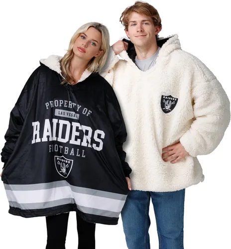 Vista 10 de FOCO Nfl Team Logo Reversible Oversized Sherpa Hoodie Sweatshirt Hoodeez