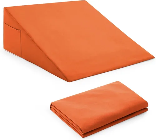 Vista 13 de Horbaunal Funda de Almohada de Cuña de Cama Azul con Diseño de Cremallera, Protector de Almohada de Cuña con Bolsillo Lateral para Almacenamiento