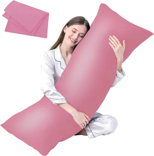Vista 9 de DOWNCOOL Relleno de almohada de cuerpo completo de lujo con funda de fibra, almohada corporal ultrasuave para dormir, inserto de almohada de cama