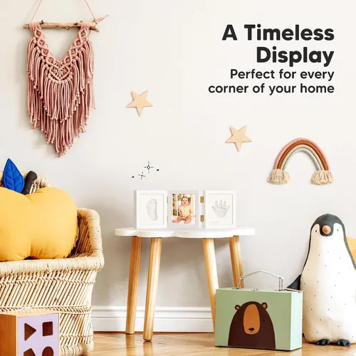 Vista 6 de KeaBabies Regalos de baby shower para niños y niñas, kit de huellas y manos para bebés, kit de huellas de manos para recién nacidos, marco de fotos