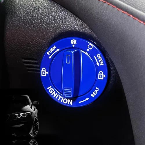Vista 24 de Cubierta de Botón de Arranque Giratorio, Accesorios de Motor de Coche Push to Start Stop, Cubierta de Interruptor de Encendido Automático, Regalo