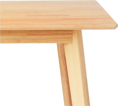 Vista 5 de Amazon Basics Mesa de comedor rectangular de madera maciza con certificación FSC, fácil de montar, 29.5 pulgadas de profundidad x 47.2 pulgadas
