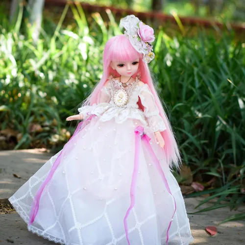 Vista 6 de Muñeca BJD de 1/4 de 17.7 in - 18 pulgadas, muñeca articulada con bola SD de princesa, cuerpo de muñeca personalizado con conjunto de ropa