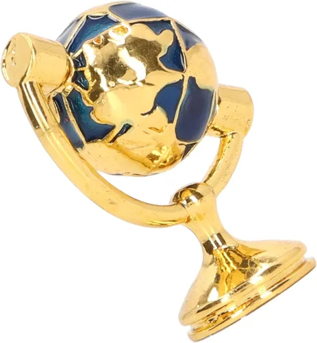 Vista 4 de 1:12 Miniature World Globe accesorios para casa de muñecas en miniatura Gold Realistic/Elegant Globe Dollhouse Muebles de estudio para casa