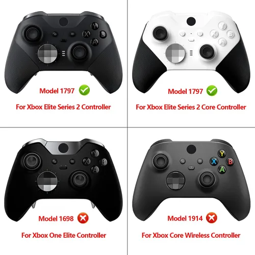 Vista 2 de eXtremeRate Whole Clicky Kit for Xbox Elite Series 2 Controller Shoulder ABXY Buttons, Ergonomic Tactile Switches LT RT A B X Y Mouse Click Kit for