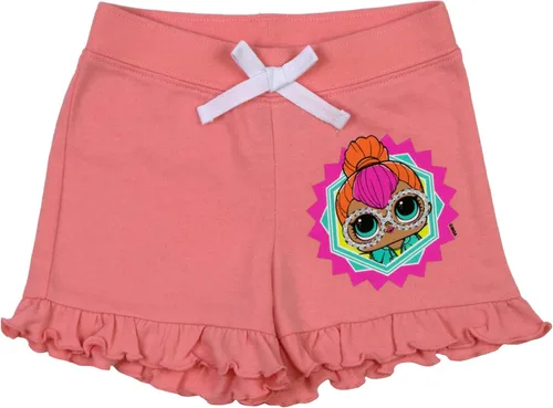 Vista 4 de L.O.L. Surprise! Conjunto de camiseta y pantalones cortos para niñas, conjunto de camiseta y pantalones cortos de manga corta LOL Surprise para niñas