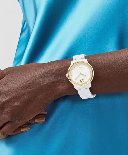 Vista 4 de Movado Bold Verso 3600934 Reloj de pulsera de cuarzo suizo para mujer, color blanco, Blanco