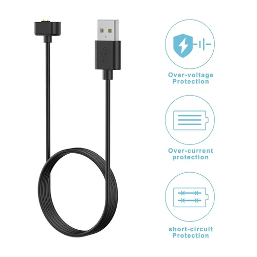 Vista 5 de Wanme Paquete de 2 cables de carga magnéticos de repuesto para Amazfit Band 7 (USB C + USB A)