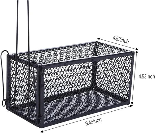 Vista 2 de 2 trampas para ratas humanitarias, trampas de metal para animales vivos, para interiores y exteriores, trampa para ratones para ardillas y roedores