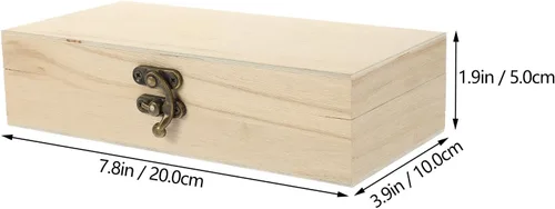 Vista 6 de EXCEART Joyero rectangular pequeño de madera, estuche de almacenamiento compacto para aretes, collares, pulseras, viajes y uso doméstico