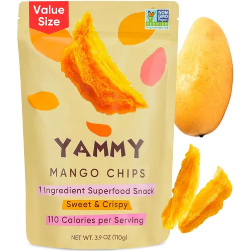 Vista 13 de Yammy Chips de fruta del dragón seca para refrescos (paquete de 5.6 oz, 4 unidades) - Como piezas de fruta del dragón liofilizada - Snack saludable