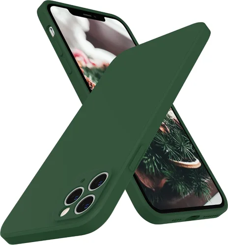 Vista 13 de SURPHY Funda de diseño para iPhone 11 Pro Max con protección para cámara, diseño de borde recto, silicona líquida delgada, piedra