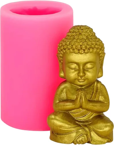 Vista 9 de Buddha - Molde de silicona para jabón hecho a mano, manualidades, vela, chocolate, magdalenas, hielo Buda-01