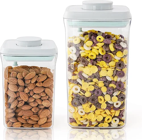 Vista 20 de Mini Envase de Snacks - 0.3 Qt Contenedores de Almacenamiento de Alimentos Pop, Contenedores de Alimentos Pequeños Libres de BPA con Tapas, Envases