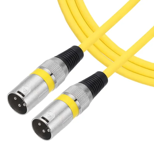 Vista 11 de MECCANIXITY Cable de micrófono XLR macho a macho de 2 pies y 3 pines, adaptador profesional de audio XLR, cables de micrófono para sistemas PA