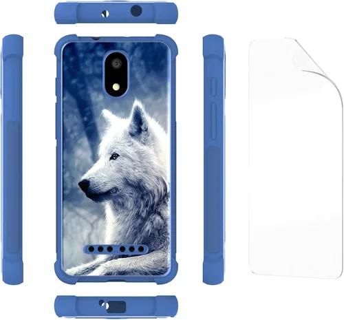 Vista 8 de jioeuinly UMX U696CL - Funda gruesa compatible con UMX Unimax U696CL funda de teléfono + protector de pantalla de TPU suave DJS