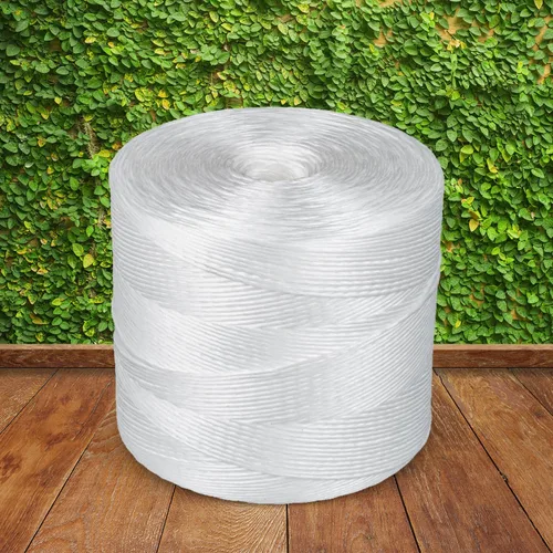 Vista 2 de Cordel de tomate 6300 pies - Cuerda de polipropileno resistente blanco
