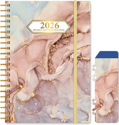 Vista 14 de Agenda mensual 2026, enero de 2026 a diciembre de 2026, agenda semanal y mensual de 6.25 x 8.5 pulgadas con pestañas de página, calendario de tapa