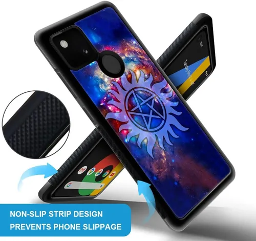 Vista 3 de CARLOCA Funda compatible con Google Pixel 4A, diseño de cosmos sobrenatural, ultra protección, a prueba de golpes, silicona suave, TPU
