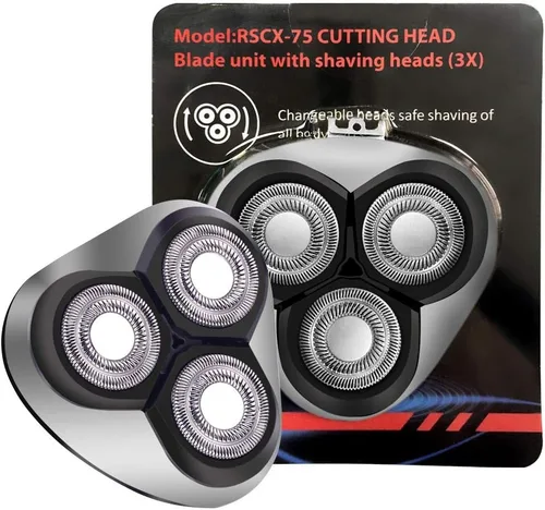 Vista 3 de Hatteker Cabezales de repuesto para afeitadora eléctrica para hombres RSCX-7568D, RSCX-958804