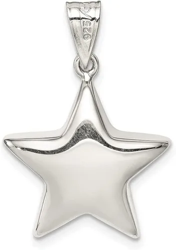 Vista 4 de Colgante de plata de ley con estrella para el día de San Valentín Metal