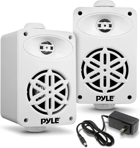 Vista 23 de Pyle USA - Par de altavoces Bluetooth para interiores y exteriores, sistema de altavoces de rango completo de 2 vías de 300 W, doble impermeable, 4