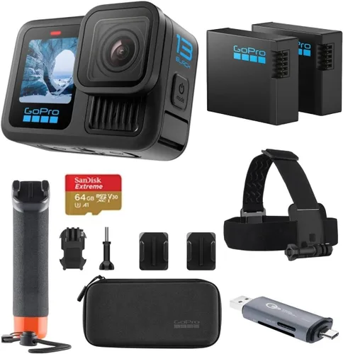 Vista 5 de GoPro HERO13 Black Creator Edition – Kit completo de creación de contenido y vlogging con agarre de batería Volta, Media Mod, Light Mod, batería