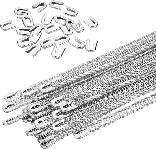 Vista 9 de PATIKIL Deshuesado de acero inoxidable 304 en espiral de 0.157 in, corsé de metal plano con 24 puntas de acero para corsé, cordones, disfraces