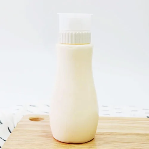 Vista 4 de ZEESOON Dispensador de botellas de condimentos de plástico para salsa de tomate y mayonesa, mostaza (blanco) 12.8 onzas