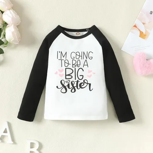 Vista 2 de Camisetas de béisbol con la frase "I'm Going to Be A Big Sister
