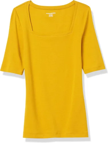 Vista 6 de Tienda Essentials - Camiseta de manga corta y cuello cuadrado para mujer