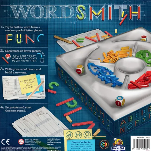 Vista 2 de Asmodee Juego de mesa Wordsmith: un juego de palabras único para 1 a 4 jugadores, a partir de 10 años