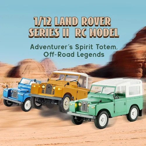Vista 2 de BEEZRC FMS 1/12 RC Crawler Land Rover Series II RC RTR 4WD 2.4G Model Car Hobby RC Crawler RC Cars Offroad RC Truck Auto de control remoto con Verde