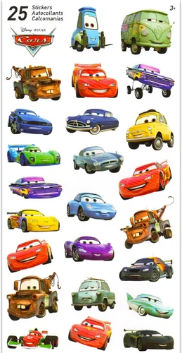 Vista 4 de Mochila de Disney Cars para niños, mochila de autos de 16 pulgadas con Lightning McQueen y Mater, botella de agua, tatuajes de autos de Disney