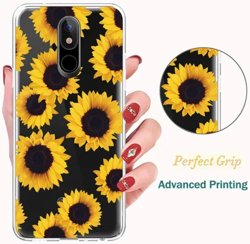 Vista 4 de Funda para LG Stylo 4 Plus, para LG Q Stylus/para LG Q Stylo+ para niñas y mujeres, lindo patrón delgado transparente suave y flexible TPU trasero