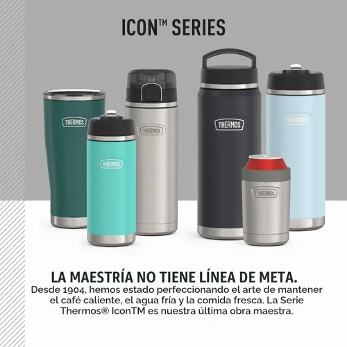 Vista 7 de THERMOS ICON SERIES - Botella de agua con tapa superior de rosca, 40 onzas, sillín - Botella de agua de acero inoxidable aislada al vacío con tapa