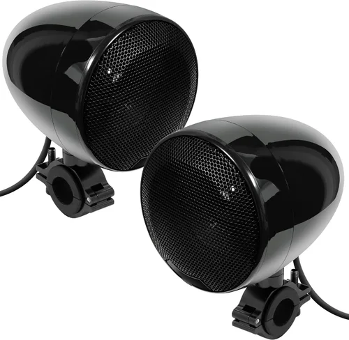 Vista 9 de GoHawk - Amplificador todo en uno de 4.5 pulgadas, rango completo, impermeable, Bluetooth, bocinas estéreo de motocicleta con AUX para manubrio