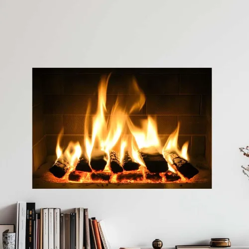 Vista 8 de SUPERDANT - Adhesivos de pared para chimenea 3D, decoración de pared