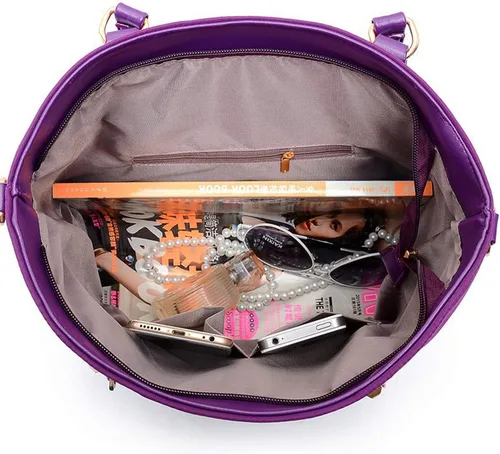 Vista 3 de KOOIJNKO Juego de 6 bolsas de nailon con asa superior, bolsa cruzada de hombro