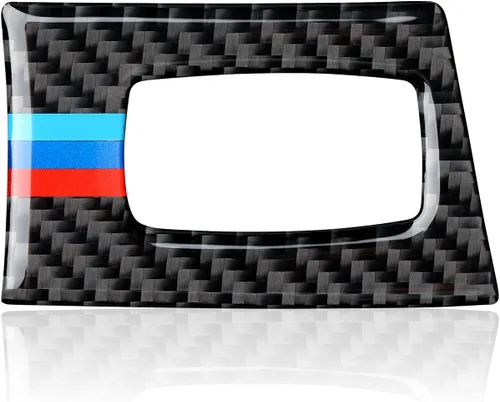 Vista 9 de Calcomanía de fibra de carbono para marco del botón de arranque del motor del coche, cubierta decorativa compatible con BMW E90 E92 E93 2006 2007