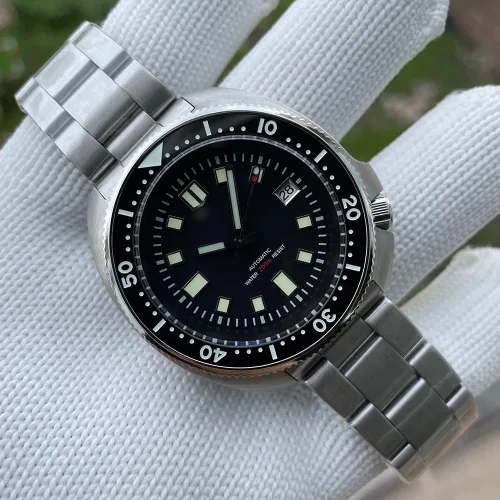 Vista 7 de Steeldive - Reloj automático para hombre 1970 SD1970 Reloj de pulsera NH35 Movimiento 200M Relojes de buceo