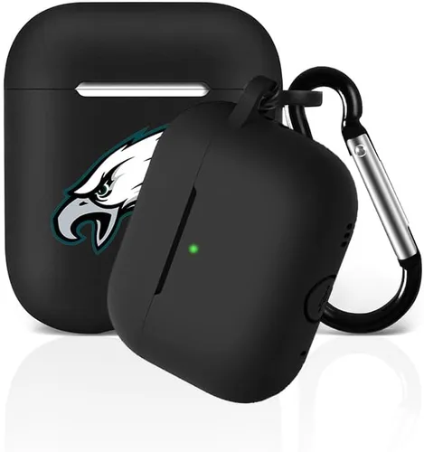 Vista 34 de Funda protectora de silicona para 49ers compatible con AirPods de 1ª/2ª generación, funda de carga, llavero