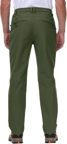 Vista 5 de Rdruko Pantalones de nieve de invierno para hombre, impermeables, aislados, de vellón, para esquí, snowboard
