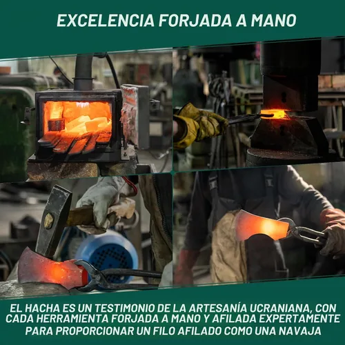 Vista 3 de BeaverCraft Bushcraft Hacha con funda para acampar AX3 – Hacha pequeña para tallar madera – Hacha forjada para cortar – Hacha de mochilero forestal