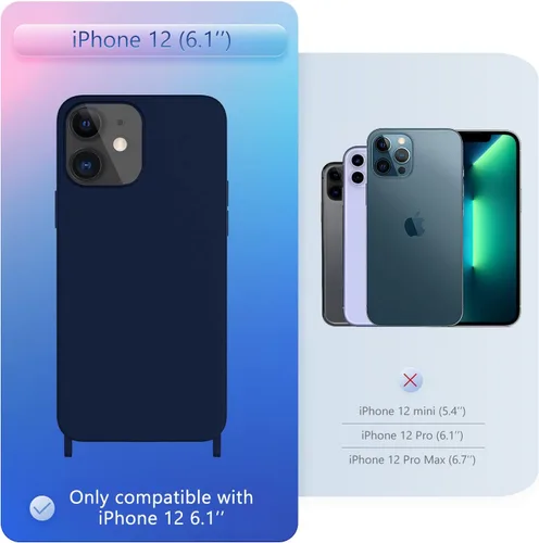 Vista 76 de Funda compatible con iPhone 8 Plus, iPhone 7 Plus/6 Plus/6S Plus con cordón, funda cruzada para iPhone con correa ajustable de silicona para iPhone