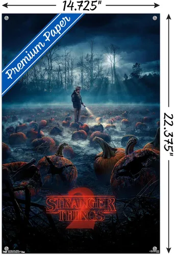 Vista 3 de Netflix Stranger Things: Season 2 - Póster de pared de calabazas con alfileres