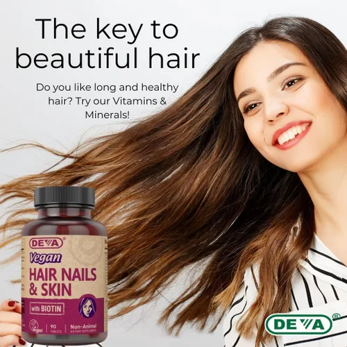 Vista 6 de Suplemento para el cabello y la piel con 500 mcg de biotina - 90 tabletas, 1 paquete
