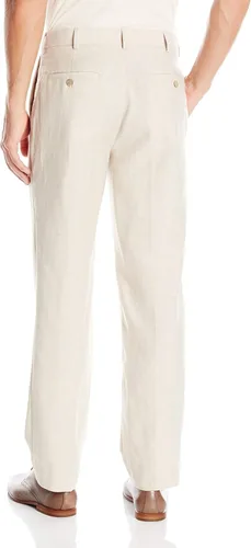 Vista 2 de Cubavera Pantalón de vestir de mezcla de lino con frente plano para hombre talla de la cintura 30 - 54 grande y alto